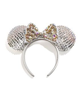 Minnie Mouse Silver Crystal Ear Headband for Adults by BaubleBar